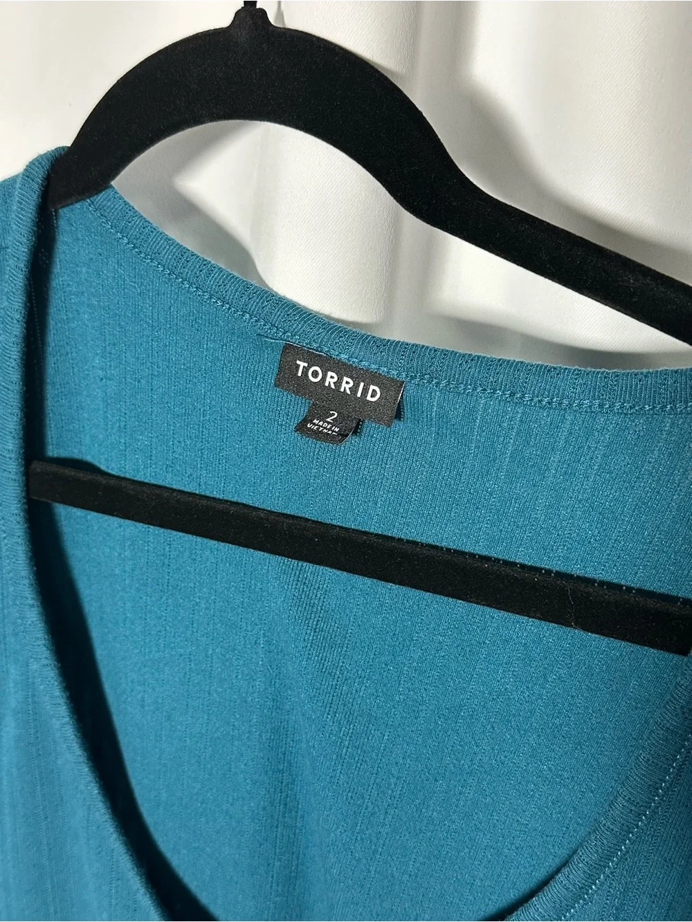 Torrid Teal Ribbed Button-Front Short Sleeve Top crop